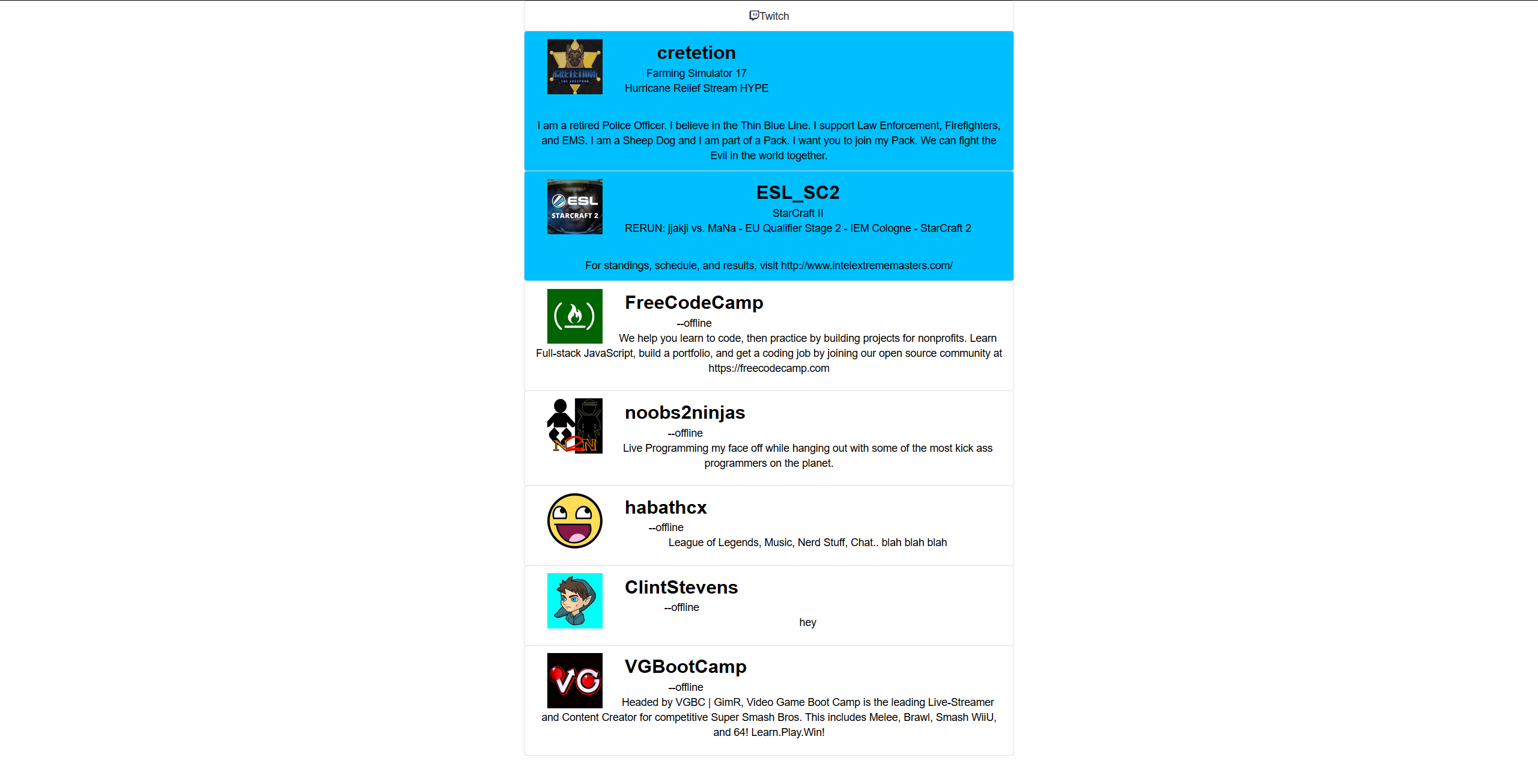 Twitch app